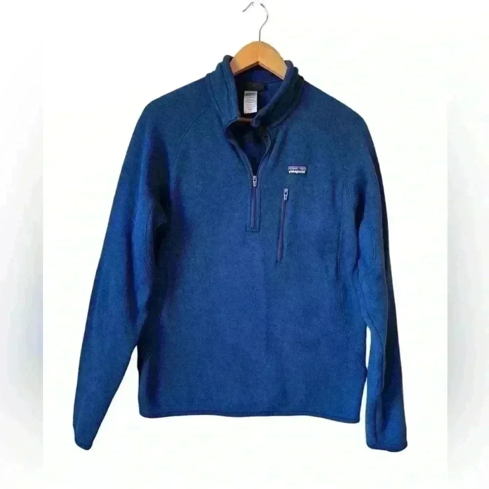 Patagonia Men's Better Sweater 1/4-Zip Fleece Size S Navy - Picture 1 of 6